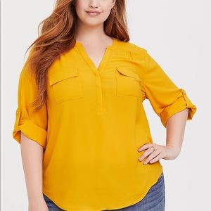 Torrid Harper Yellow Blouse